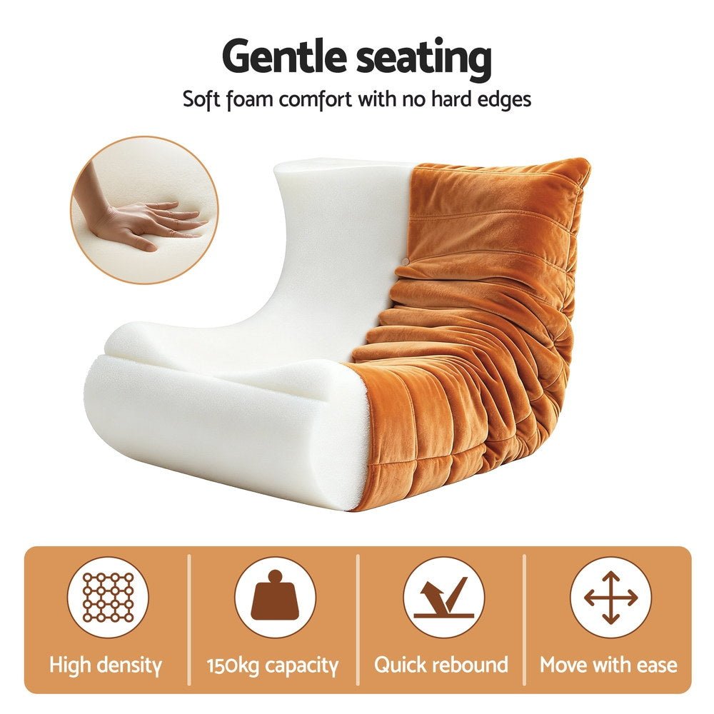 Lazy Sofa Accent Chair Floor Couch Leisure Lounge Foam Pouffe Recliner - Furniture > Sofas > Sofas & Sofa Beds - Rivercity House & Home Co. (ABN 18 642 972 209) - Affordable Modern Furniture Australia