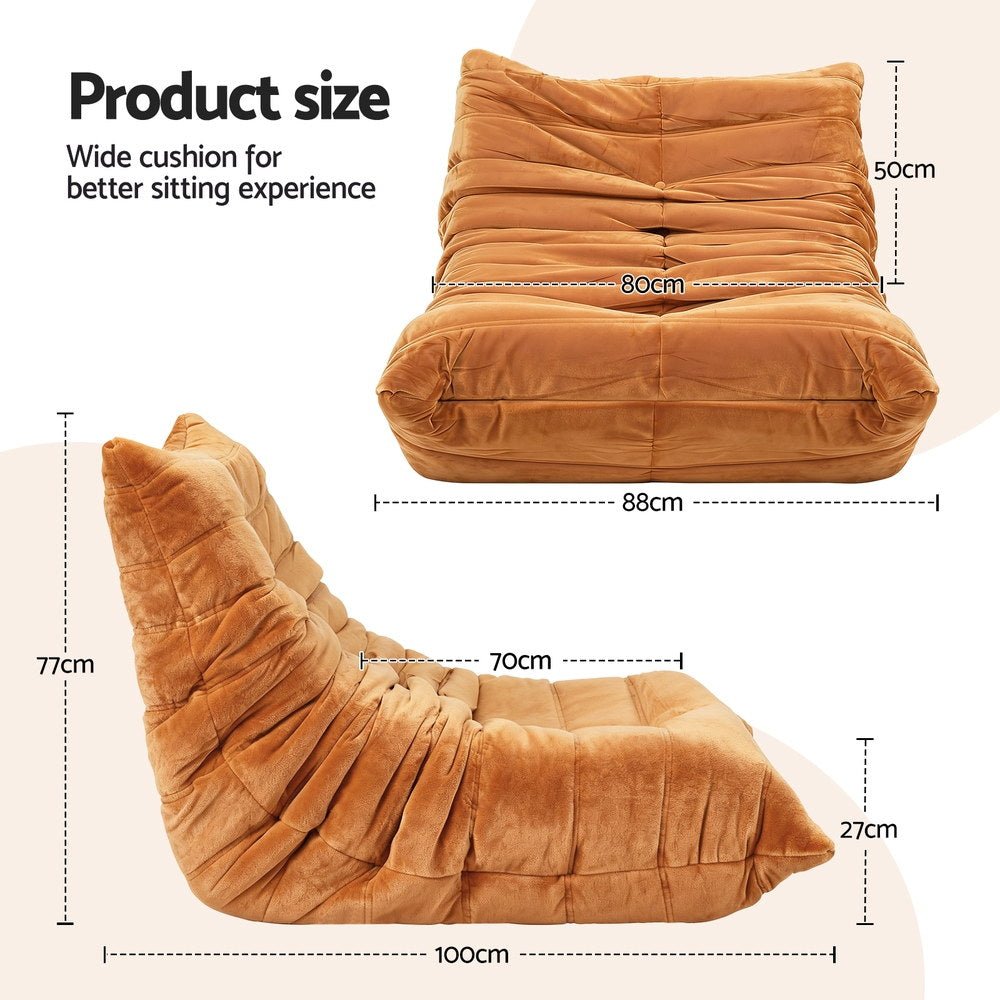 Lazy Sofa Accent Chair Floor Couch Leisure Lounge Foam Pouffe Recliner - Furniture > Sofas > Sofas & Sofa Beds - Rivercity House & Home Co. (ABN 18 642 972 209) - Affordable Modern Furniture Australia