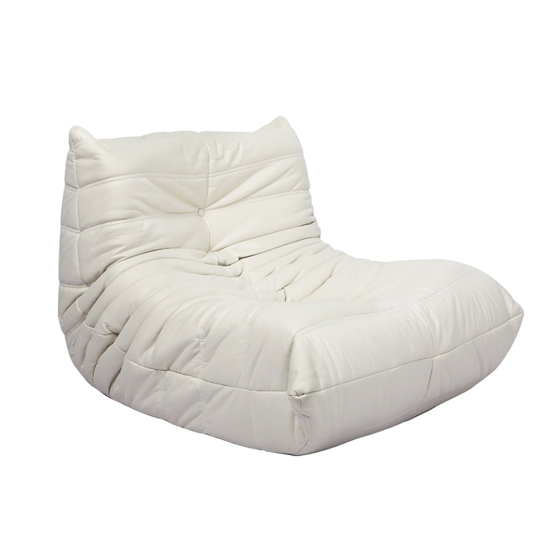 Leathaire Foam Floor Chair Caterpillar Sofa - Beige - Rivercity House & Home Co. (ABN 18 642 972 209) - Affordable Modern Furniture Australia