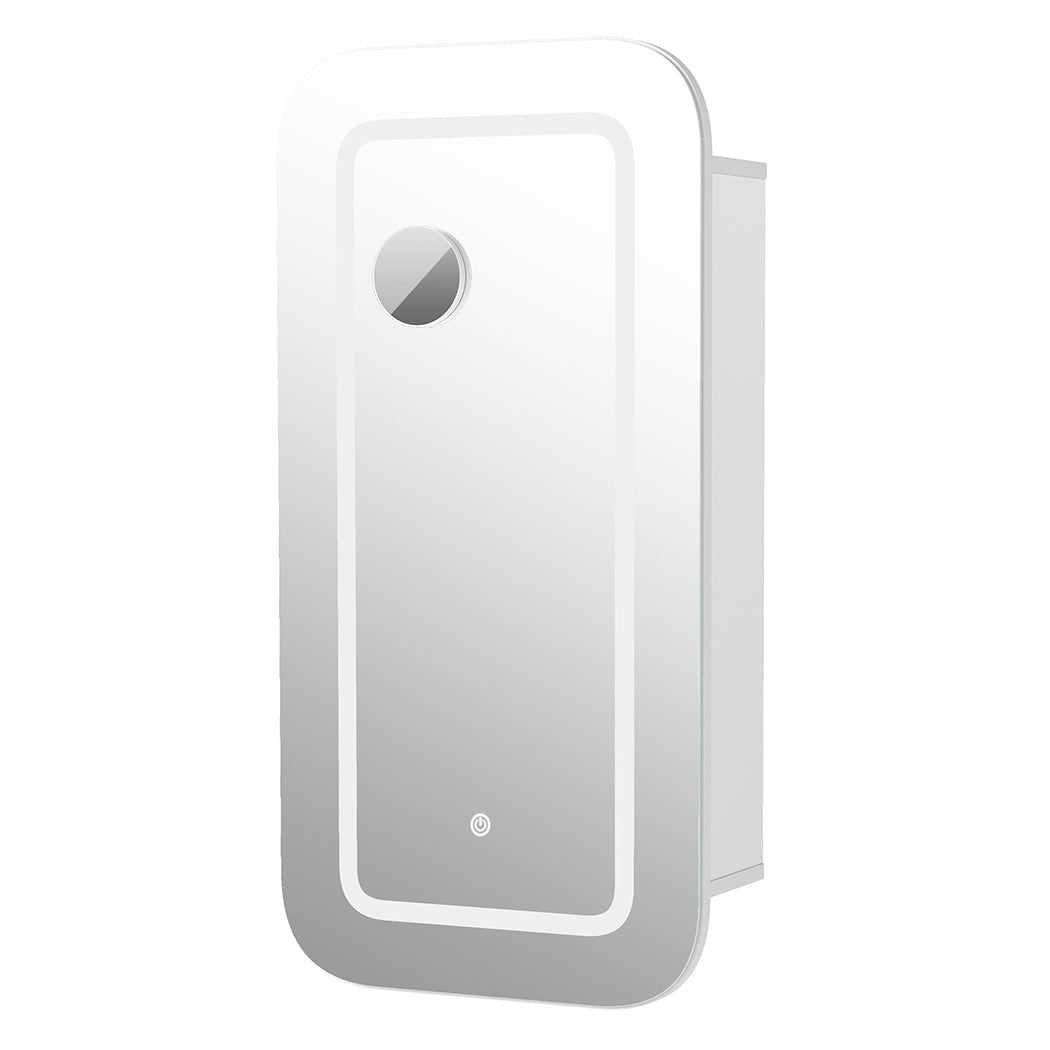 LED Bathroom Mirror Cabinet with 5X Magnifying Mirror and Tri - Color Lighting - White - Rivercity House & Home Co. (ABN 18 642 972 209) - Affordable Modern Furniture Australia