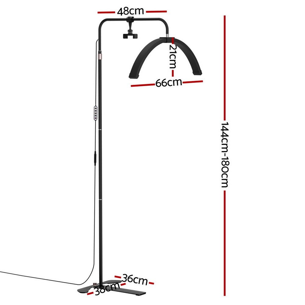 LED Beauty Light Half Moon Lamp Makeup Tattoo Eyelash Extensions Salon - Health & Beauty > Makeup > Makeup Mirrors - Rivercity House & Home Co. (ABN 18 642 972 209) - Affordable Modern Furniture Australia