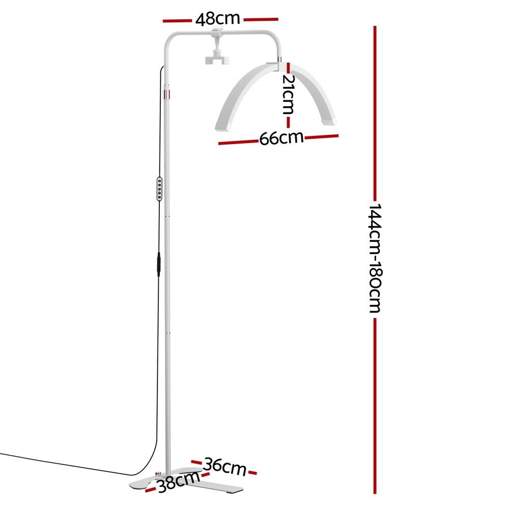 LED Beauty Light Half Moon Lamp Makeup Tattoo Eyelash Extensions Salon - Health & Beauty > Makeup Mirrors - Rivercity House & Home Co. (ABN 18 642 972 209) - Affordable Modern Furniture Australia