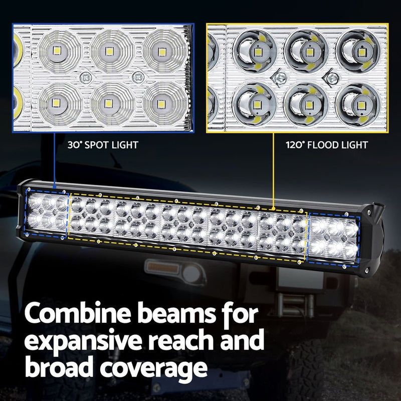 LED Driving Light 20 Inch Flood Spot Light Bar Driving Lamp Offroad Truck - Auto Accessories > Lights - Rivercity House & Home Co. (ABN 18 642 972 209) - Affordable Modern Furniture Australia