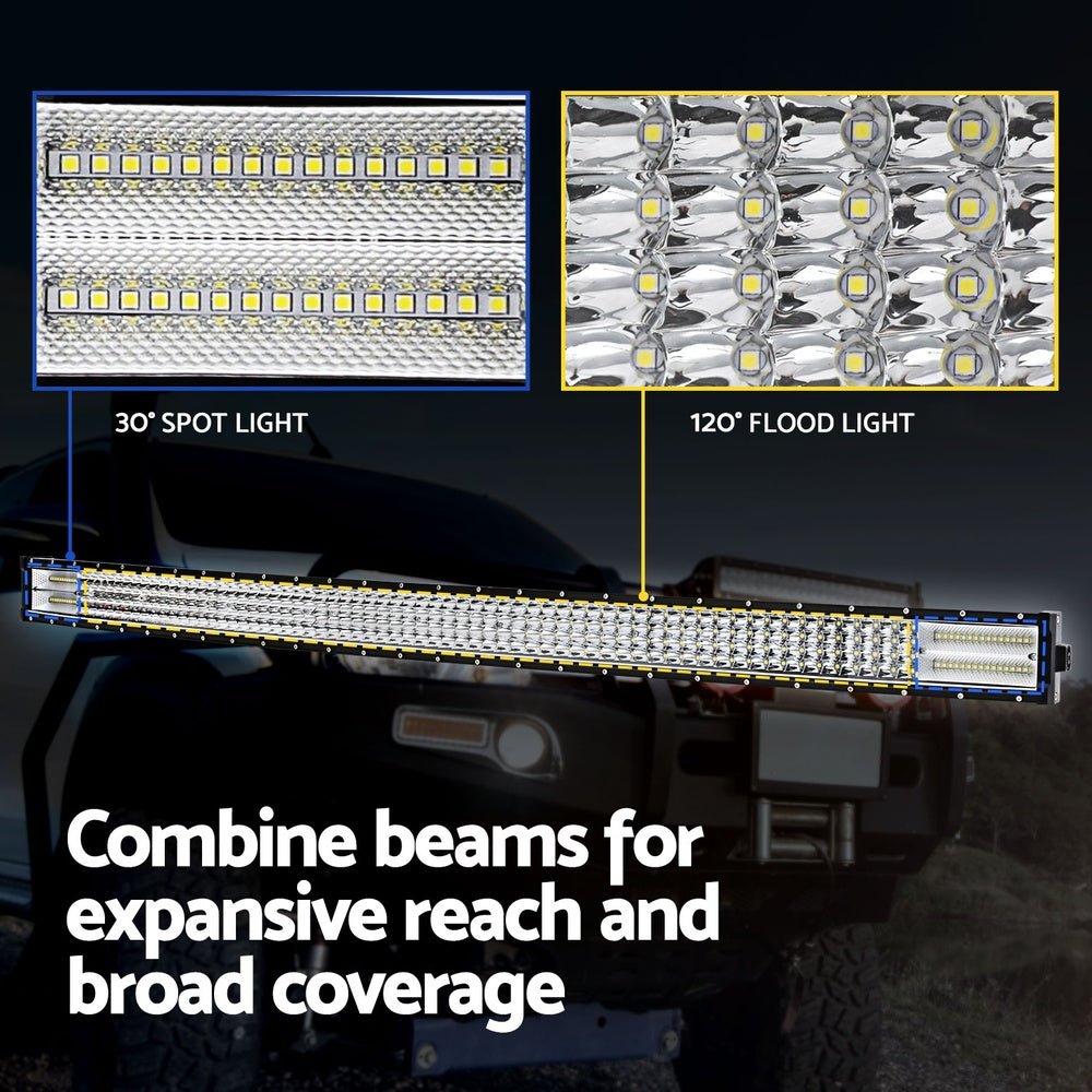 LED Driving Light 50 Inch Flood Spot Light Bar Driving Lamp Offroad Truck - Auto Accessories > Lights - Rivercity House & Home Co. (ABN 18 642 972 209) - Affordable Modern Furniture Australia