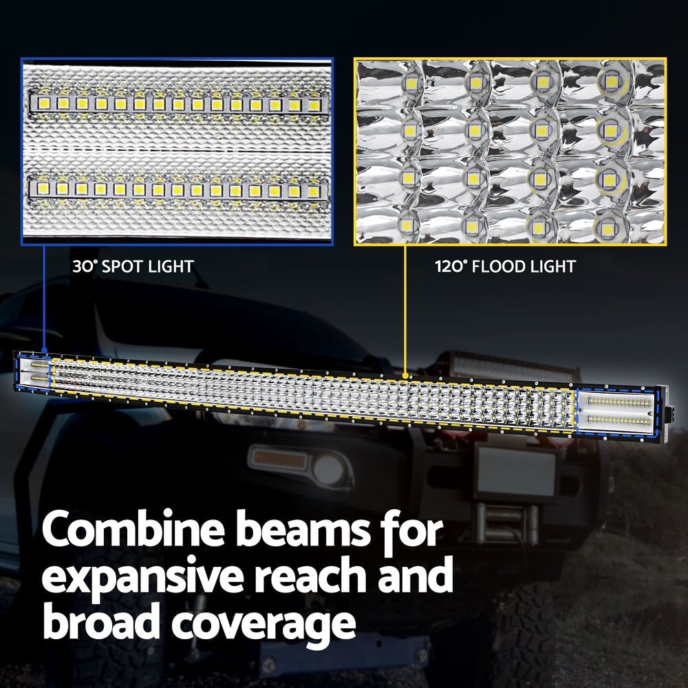 LED Driving Light 50 Inch Flood Spot Light Bar Driving Lamp Offroad Tr