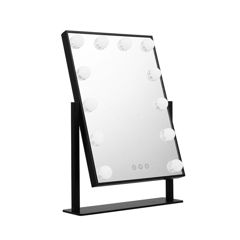 LED Standing Makeup Mirror - Black - Rivercity House & Home Co. (ABN 18 642 972 209) - Affordable Modern Furniture Australia