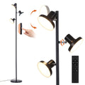 LED Tree Floor Lamp, 36W Modern Dimmable Standing Lamp with Remote & Touch Control, 4 Color Temperatures, 3 Rotatable LED Light Floor Lamps for Living Room, Bedroom, Office