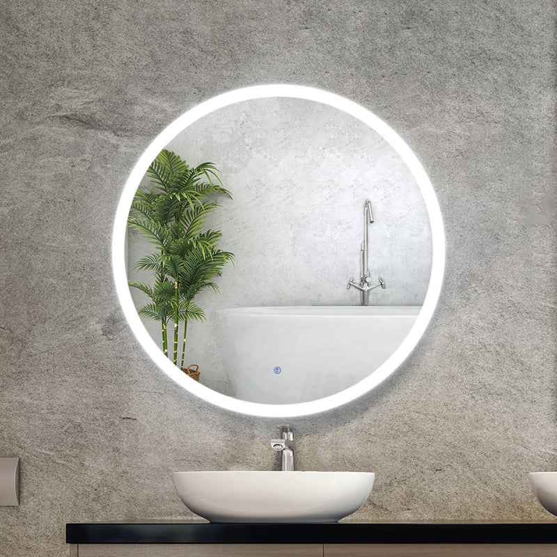 LED Wall Mirror Bathroom Mirrors With Light 90CM Decor Round Decorative - Rivercity House & Home Co. (ABN 18 642 972 209) - Affordable Modern Furniture Australia