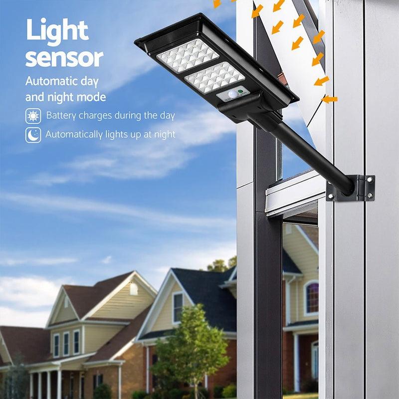 Leier 160 LED Solar Street Light Flood Motion Sensor Remote - Home & Garden > Garden Lights - Rivercity House & Home Co. (ABN 18 642 972 209) - Affordable Modern Furniture Australia