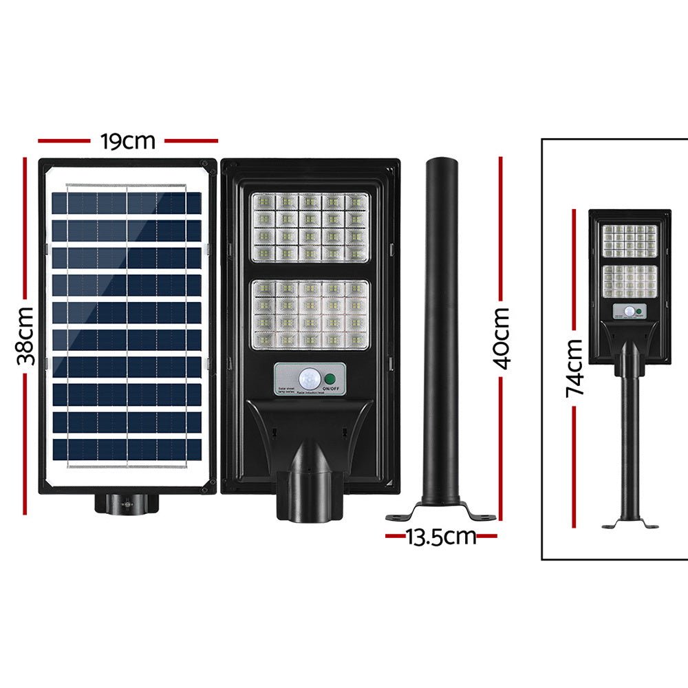 Leier 160 LED Solar Street Light Flood Motion Sensor Remote - Home & Garden > Garden Lights - Rivercity House & Home Co. (ABN 18 642 972 209) - Affordable Modern Furniture Australia