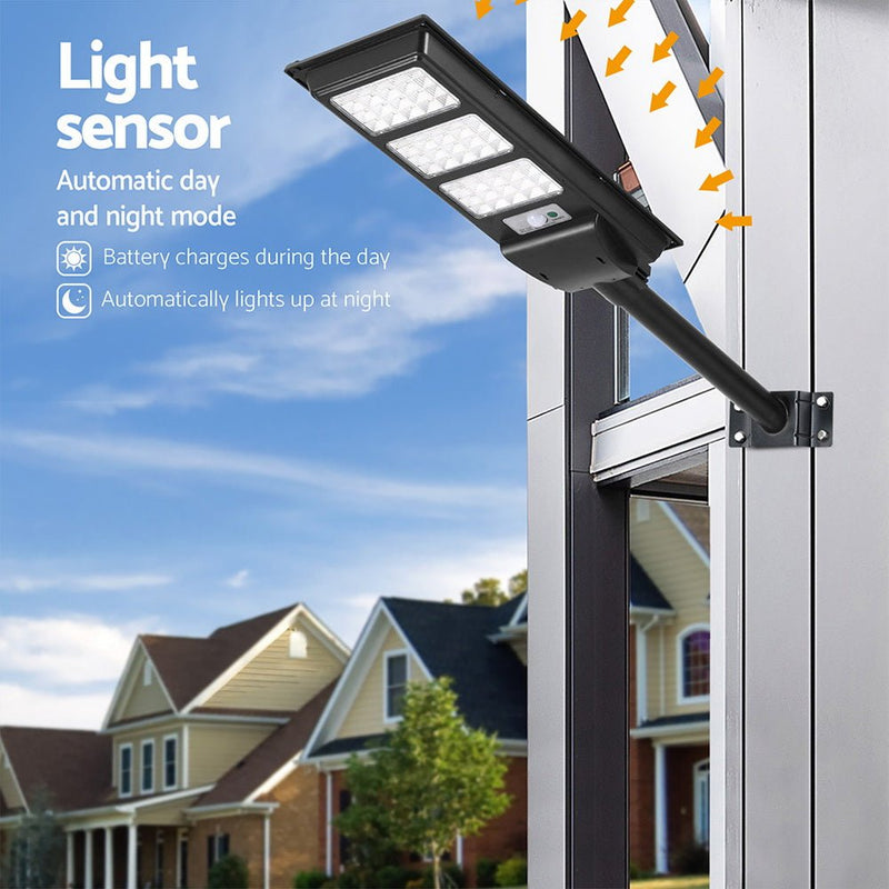 Leier 240 LED Solar Street Light Flood Motion Sensor Remote - Home & Garden > Garden Lights - Rivercity House & Home Co. (ABN 18 642 972 209) - Affordable Modern Furniture Australia