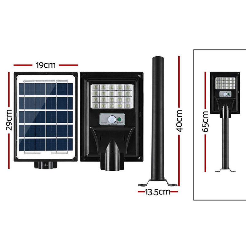 Leier 80 LED Solar Street Light Flood Motion Sensor Remote - Home & Garden > Garden Lights - Rivercity House & Home Co. (ABN 18 642 972 209) - Affordable Modern Furniture Australia