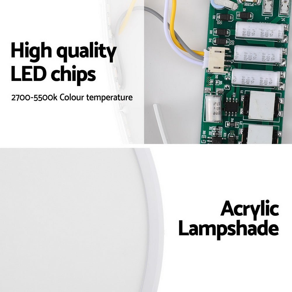 Leier Ceiling Light LED Round 42W Ultra - THIN 5CM Oyster Lamp Modern Cool/Warm - Home & Garden > Lighting > Ceiling Lights - Rivercity House & Home Co. (ABN 18 642 972 209) - Affordable Modern Furniture Australia