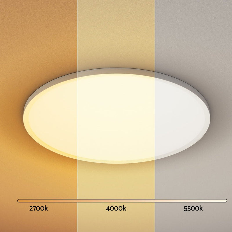 Leier Ceiling Light LED Round 46W Ultra - THIN 5CM Oyster Lamp Modern Cool/Warm - Home & Garden > Lighting > Ceiling Lights - Rivercity House & Home Co. (ABN 18 642 972 209) - Affordable Modern Furniture Australia