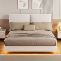 Levanta Queen Floating LED Bed Frame – White