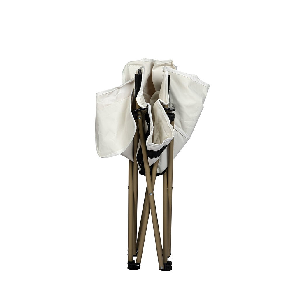 Lightweight Folding Camping Moon Chair with Carry Bag - Beige - Rivercity House & Home Co. (ABN 18 642 972 209) - Affordable Modern Furniture Australia