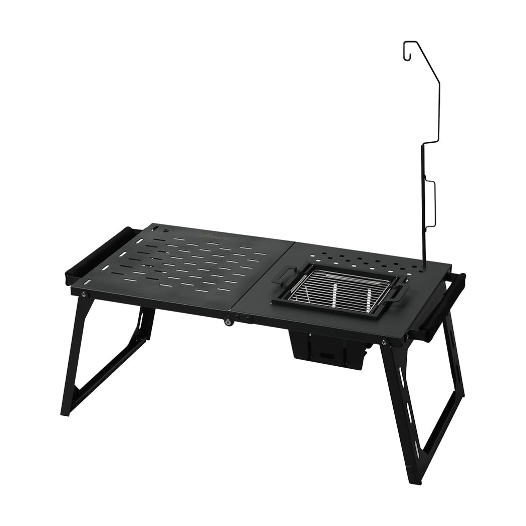 Lightweight Multi - Functional Small BBQ Grill Table - Black - Rivercity House & Home Co. (ABN 18 642 972 209) - Affordable Modern Furniture Australia