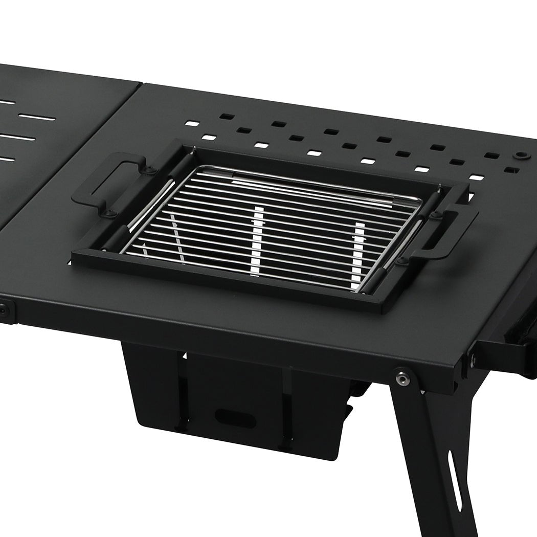 Lightweight Multi - Functional Small BBQ Grill Table - Black - Rivercity House & Home Co. (ABN 18 642 972 209) - Affordable Modern Furniture Australia