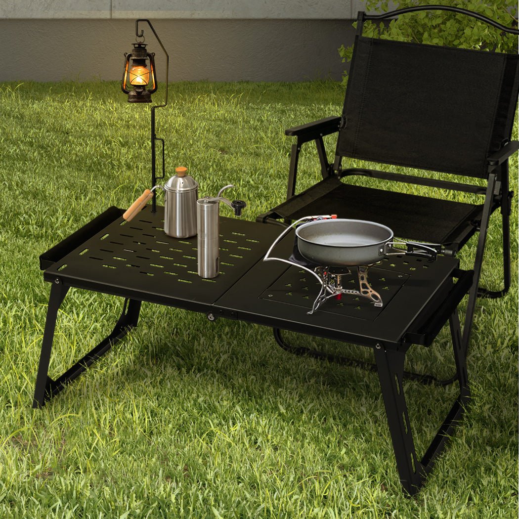 Lightweight Multi - Functional Small BBQ Grill Table - Black - Rivercity House & Home Co. (ABN 18 642 972 209) - Affordable Modern Furniture Australia