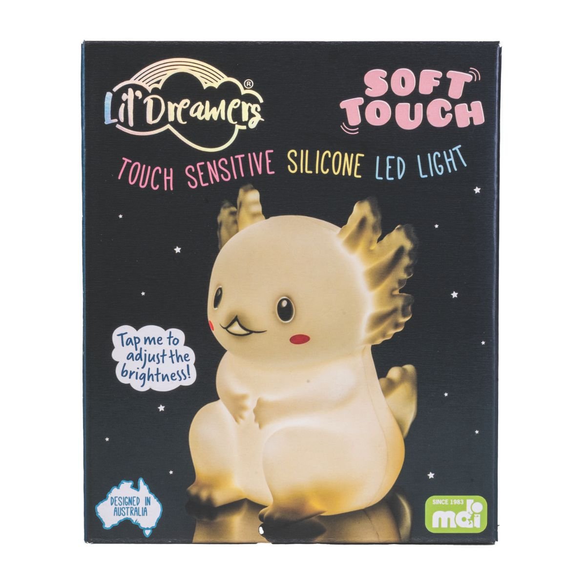 Lil' Dreamers Axolotl Soft Touch LED Light - White - Rivercity House & Home Co. (ABN 18 642 972 209) - Affordable Modern Furniture Australia
