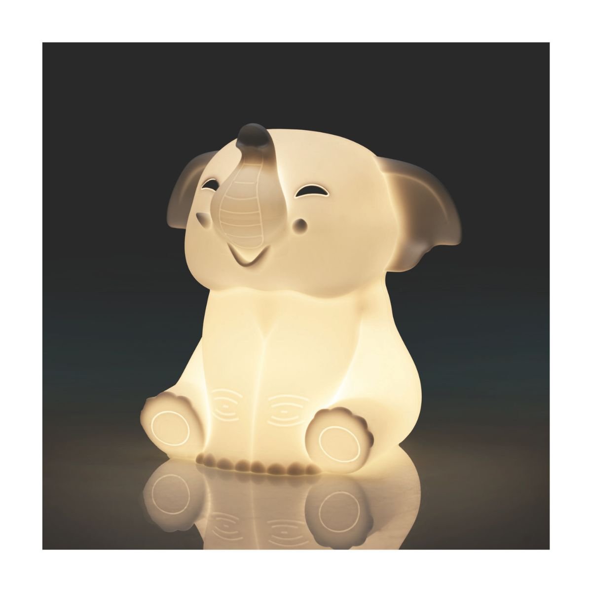 Lil' Dreamers Elephant Soft Touch LED Light - White - Rivercity House & Home Co. (ABN 18 642 972 209) - Affordable Modern Furniture Australia