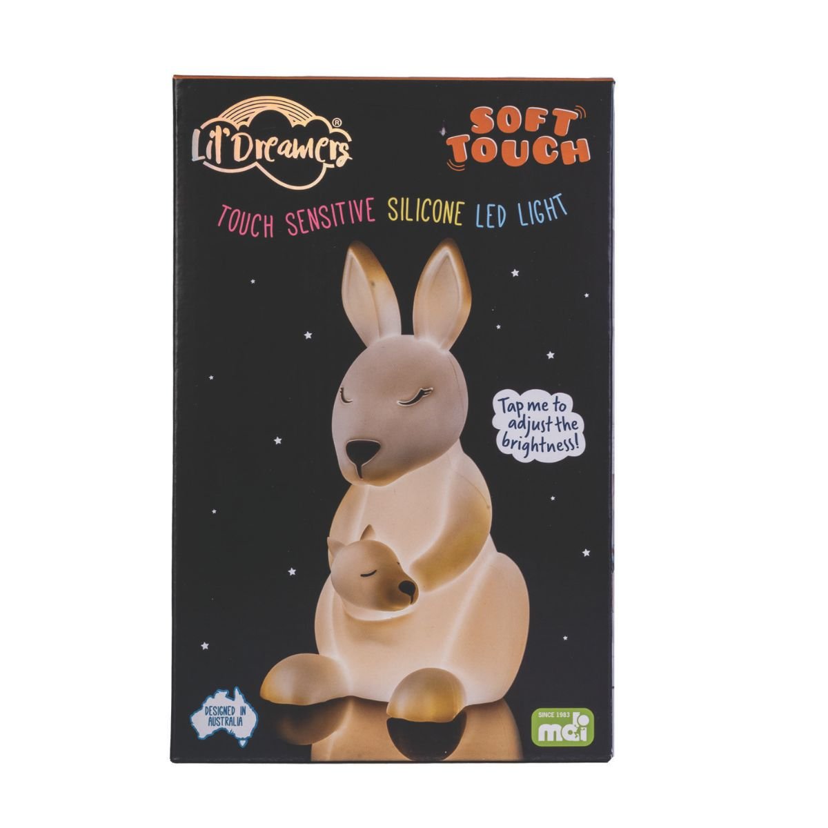 Lil' Dreamers Kangaroo Soft Touch LED Light - White - Rivercity House & Home Co. (ABN 18 642 972 209) - Affordable Modern Furniture Australia