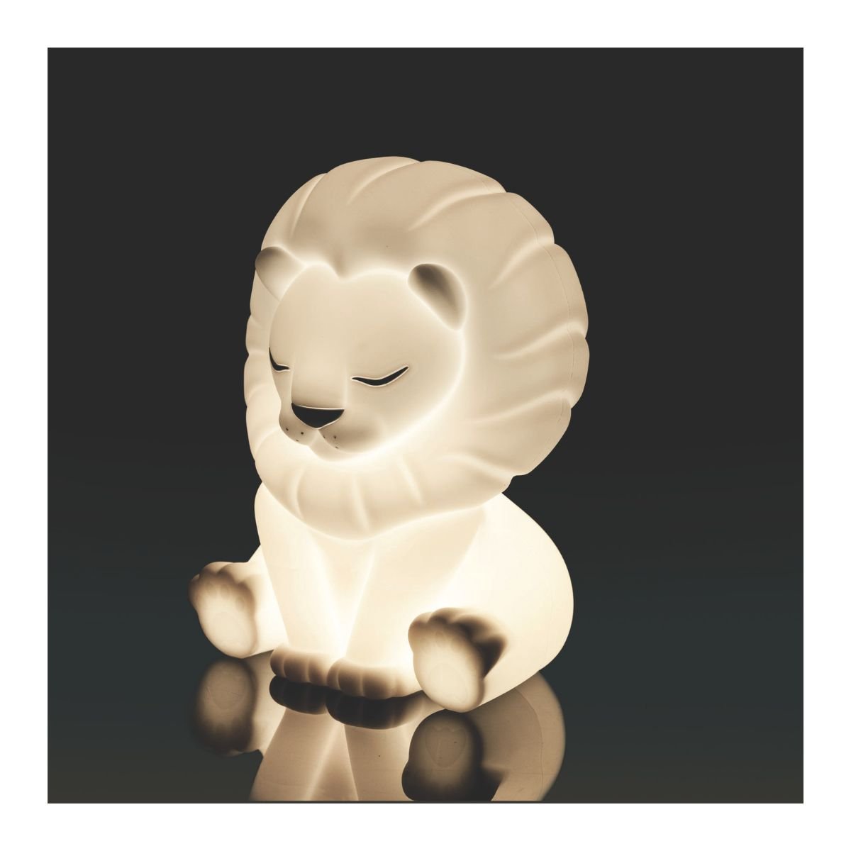 Lil' Dreamers Lion Soft Touch LED Light - White - Rivercity House & Home Co. (ABN 18 642 972 209) - Affordable Modern Furniture Australia