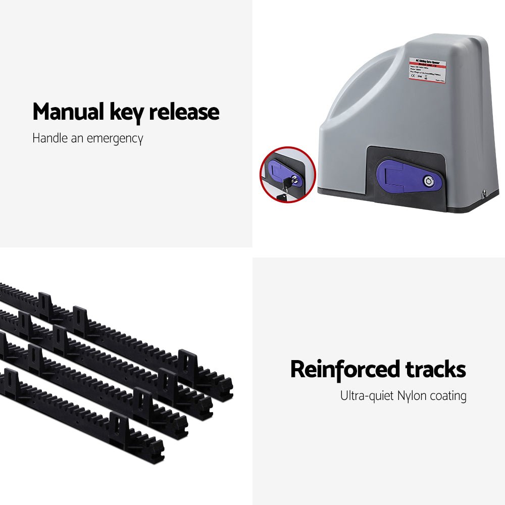Lockmaster Automatic Sliding Gate Opener Kit 4M 800KG - Home & Garden > Gate Openers - Rivercity House & Home Co. (ABN 18 642 972 209) - Affordable Modern Furniture Australia