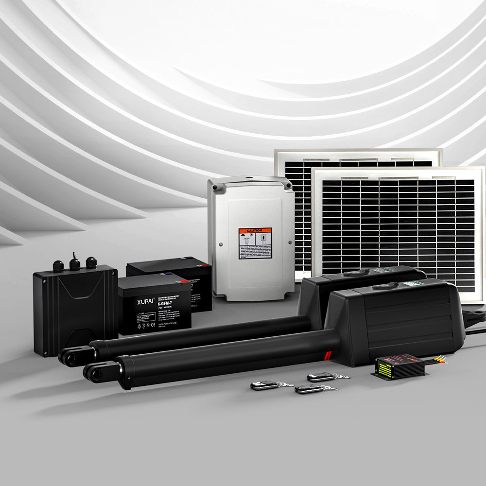 Lockmaster Dual Swing Gate Opener 20W Full Solar Power 600KG 10M - Home & Garden > Gate Openers - Rivercity House & Home Co. (ABN 18 642 972 209) - Affordable Modern Furniture Australia