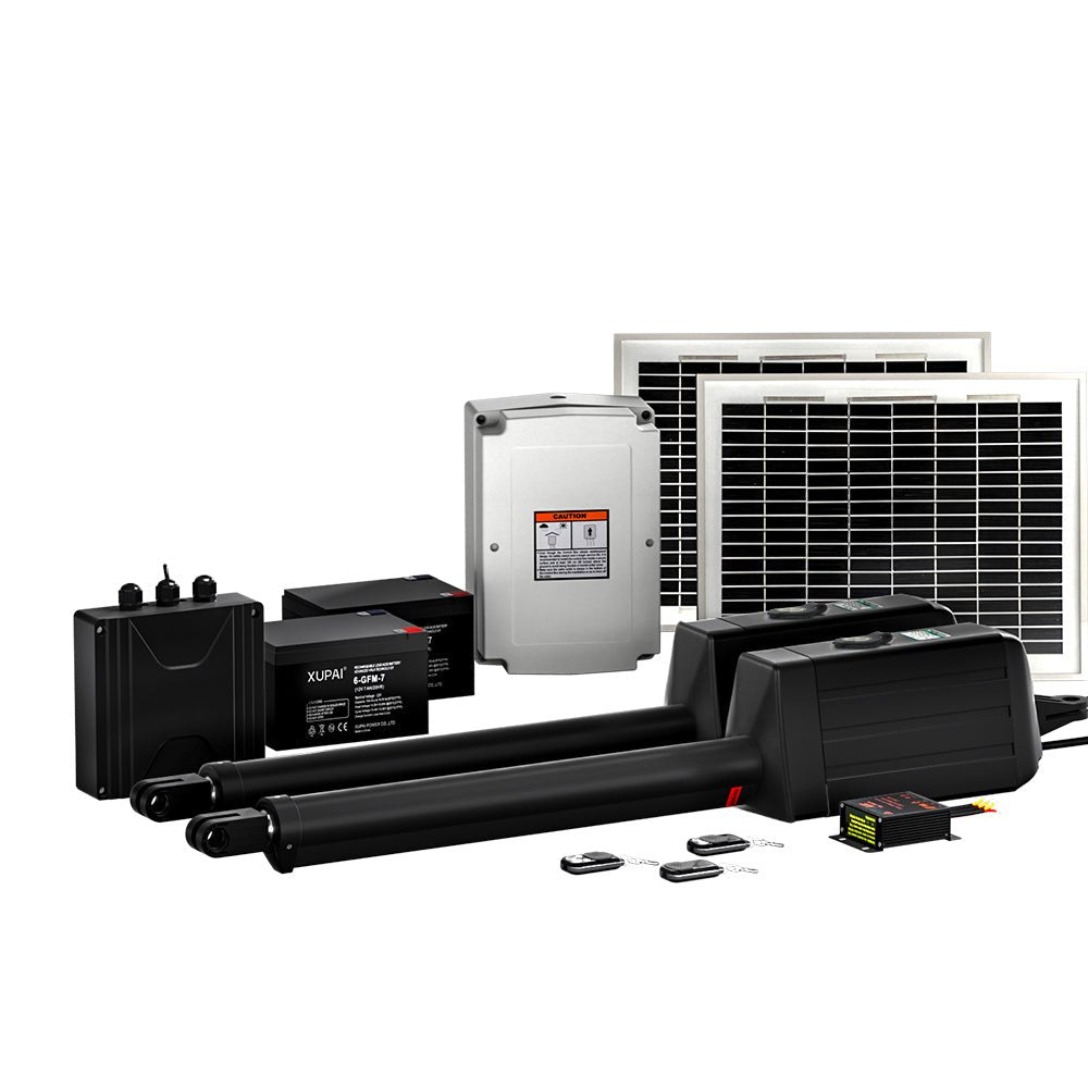 Lockmaster Dual Swing Gate Opener 20W Full Solar Power 600KG 10M - Home & Garden > Gate Openers - Rivercity House & Home Co. (ABN 18 642 972 209) - Affordable Modern Furniture Australia