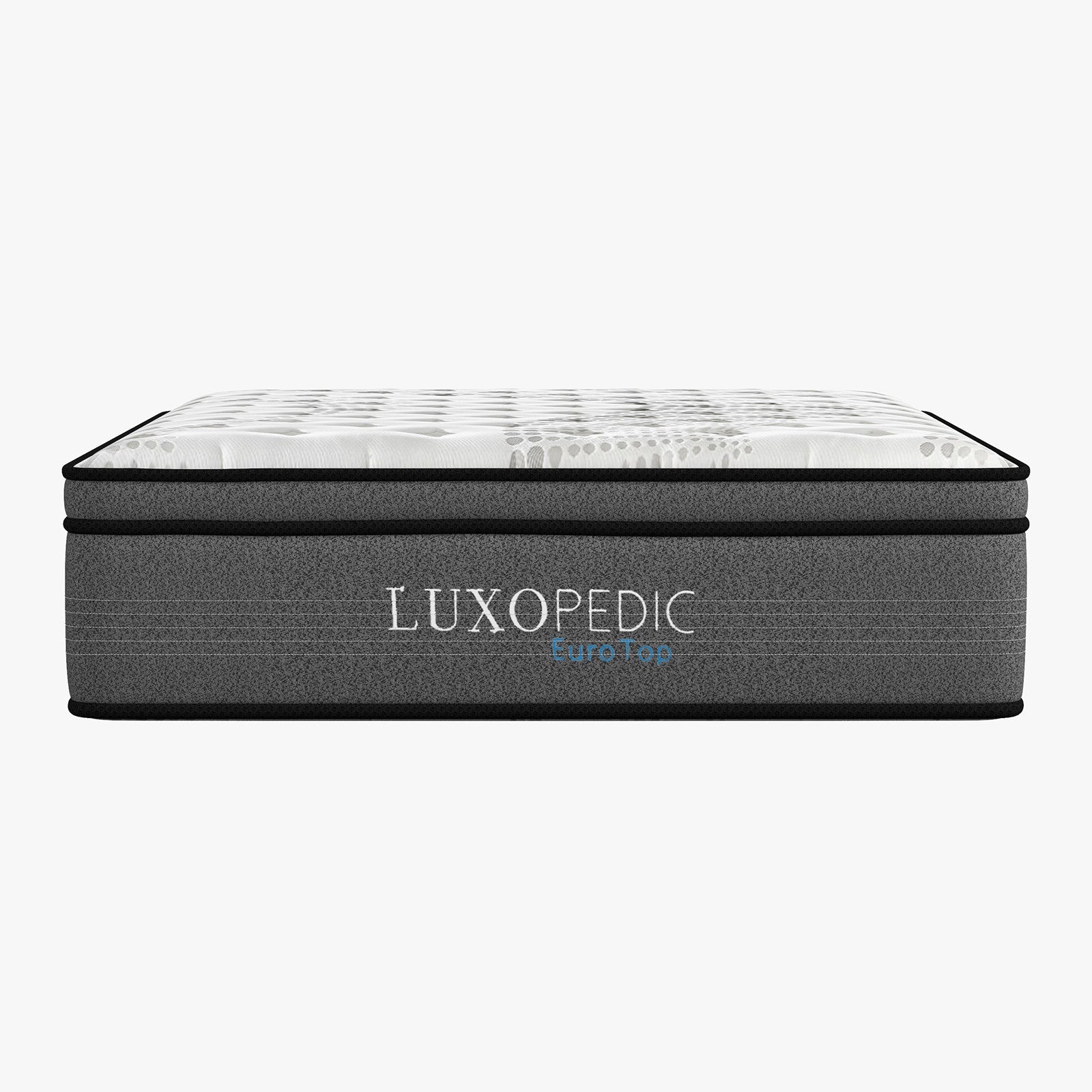 Luxopedic 32CM 5 - Zone Pocket Spring Euro Top Memory Foam Mattress Medium Firm - White Grey - Rivercity House & Home Co. (ABN 18 642 972 209) - Affordable Modern Furniture Australia