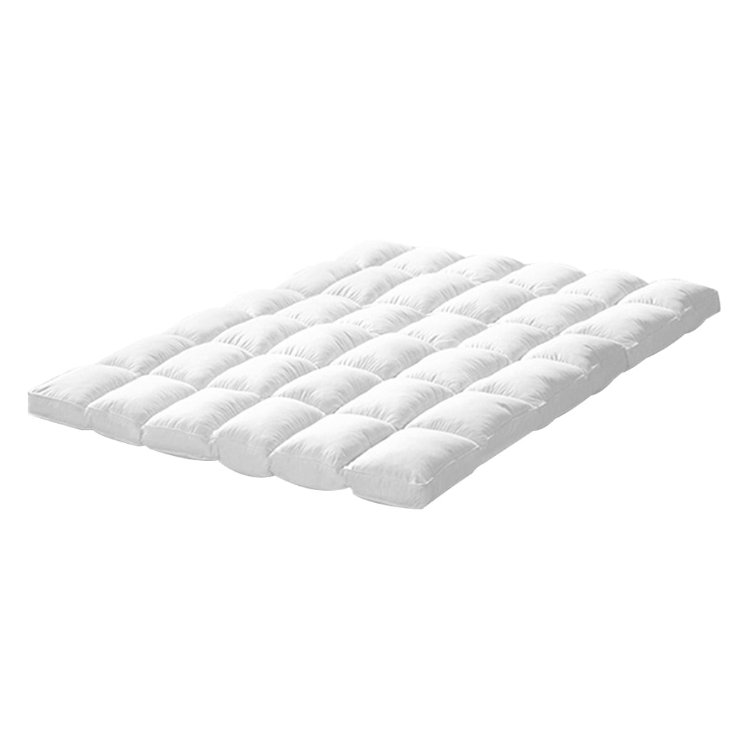 Luxury Double Pillowtop Mattress Topper 4 - 5cm - White - Rivercity House & Home Co. (ABN 18 642 972 209) - Affordable Modern Furniture Australia