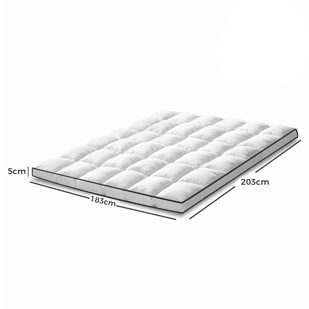 Luxury King Pillowtop Mattress Topper 4 - 5cm Thickness - White - Rivercity House & Home Co. (ABN 18 642 972 209) - Affordable Modern Furniture Australia