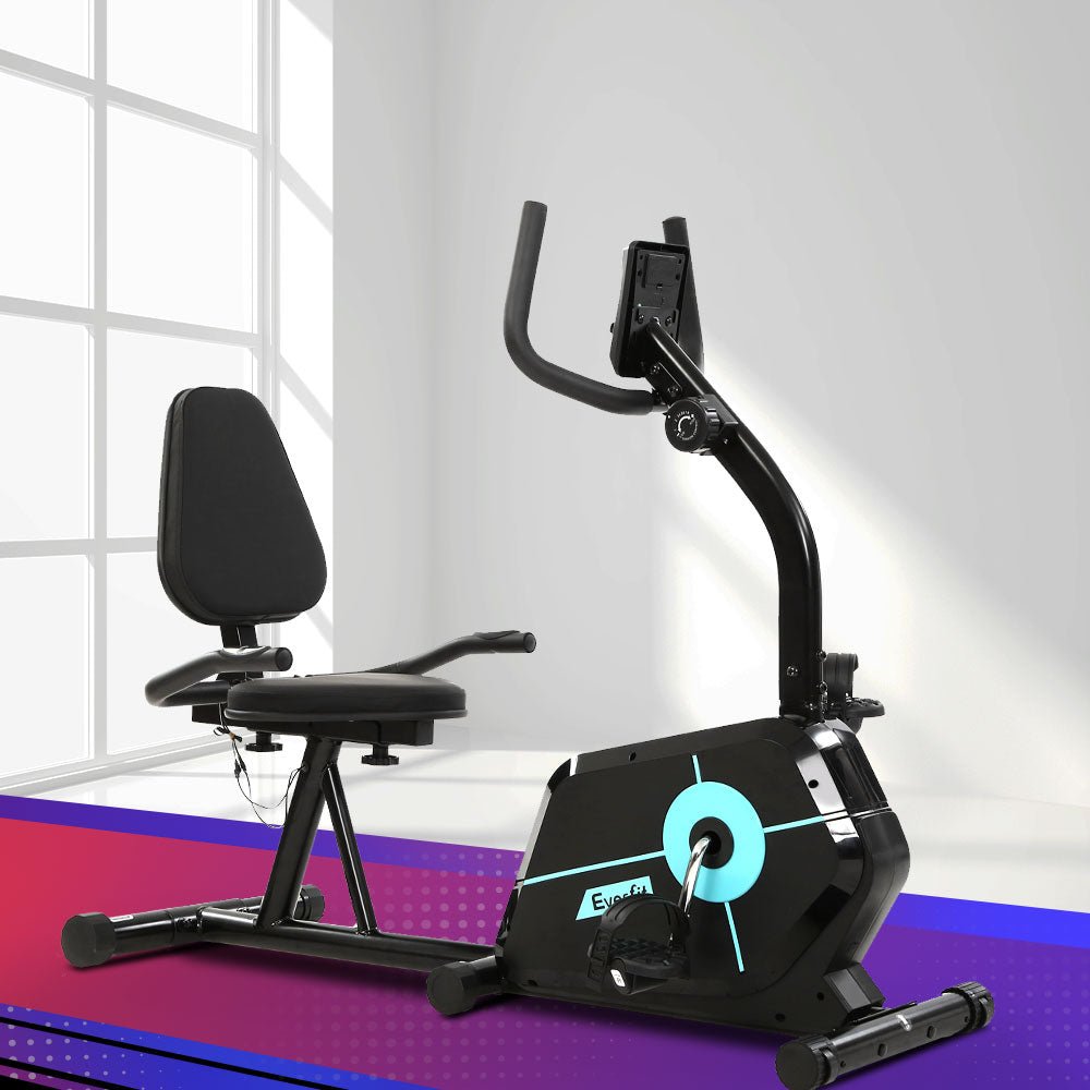 Magnetic Recumbent Exercise Bike Fitness Cycle Trainer - Rivercity House & Home Co. (ABN 18 642 972 209) - Affordable Modern Furniture Australia