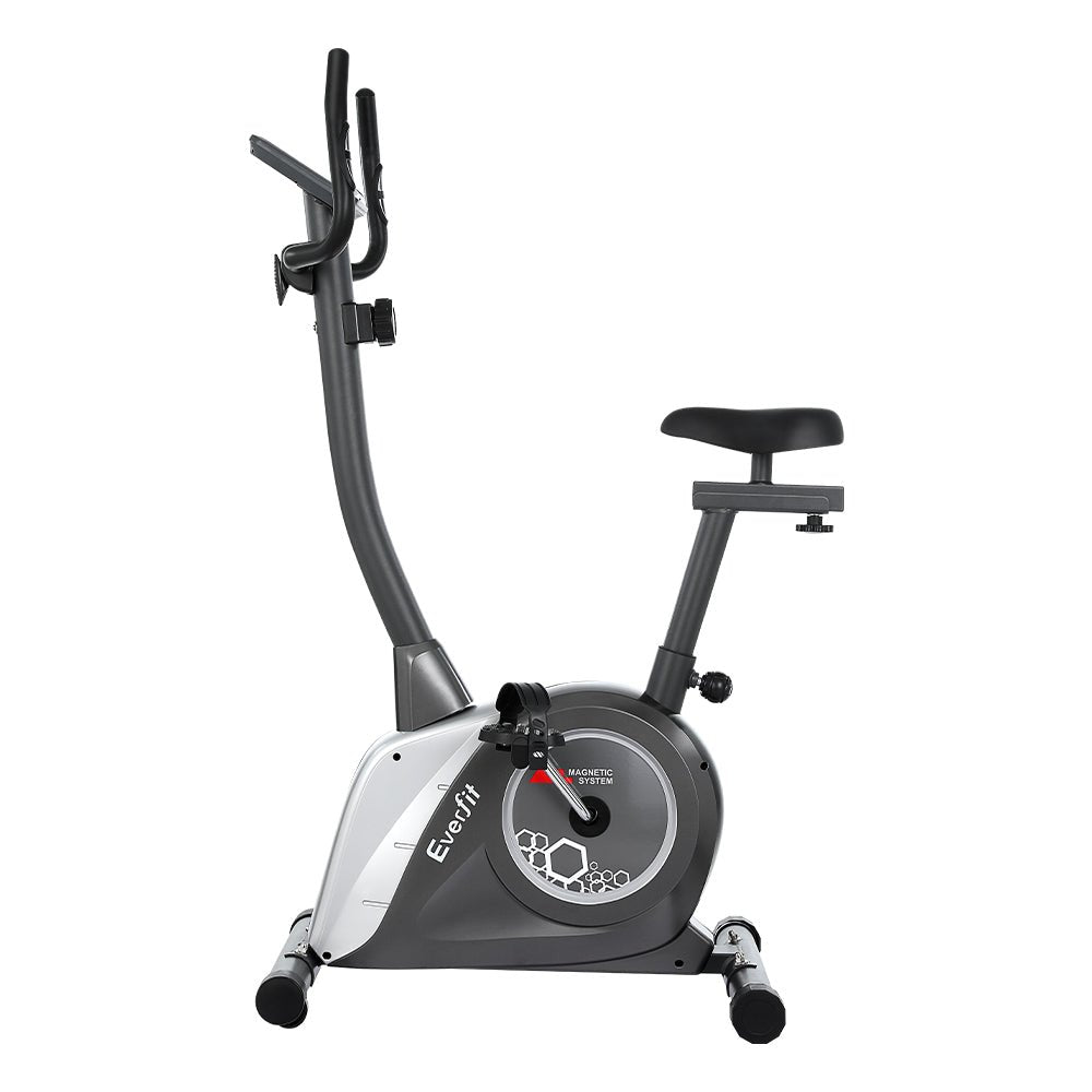 Magnetic Upright Exercise Bike with Cardio Fitness Features - Black - Sports & Fitness > Exercise, Gym & Fitness > Exercise Bikes - Rivercity House & Home Co. (ABN 18 642 972 209) - Affordable Modern Furniture Australia