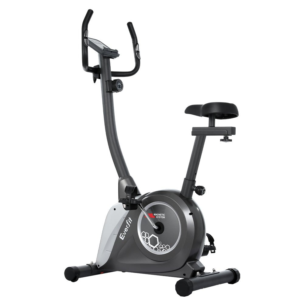 Magnetic Upright Exercise Bike with Cardio Fitness Features - Black - Sports & Fitness > Exercise, Gym & Fitness > Exercise Bikes - Rivercity House & Home Co. (ABN 18 642 972 209) - Affordable Modern Furniture Australia