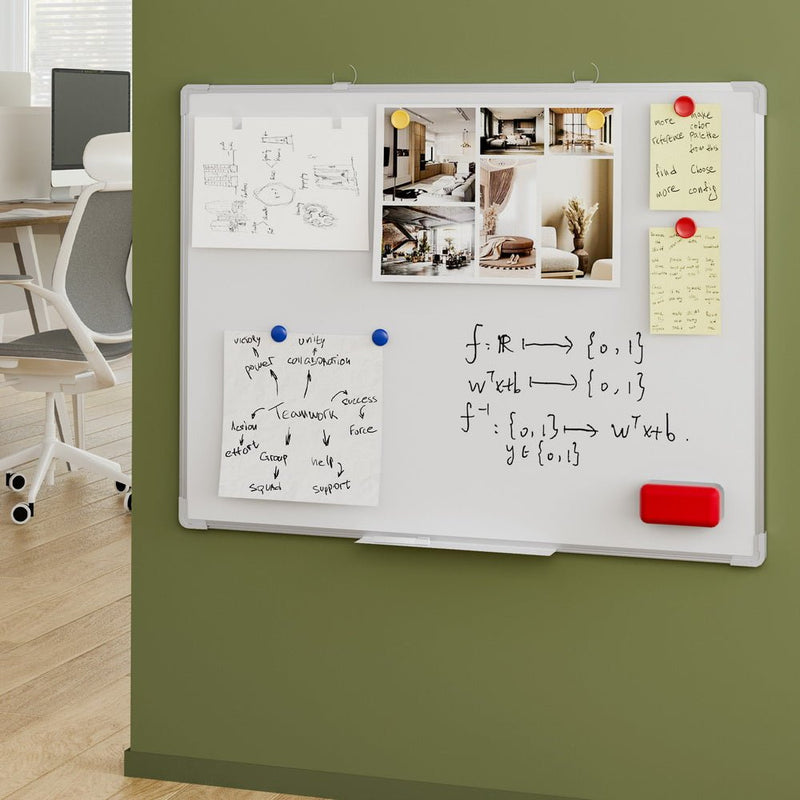 Magnetic Whiteboard 60x90cm Erase Board Marker Eraser Tray Home Office School - Home & Garden > Home & Garden Others - Rivercity House & Home Co. (ABN 18 642 972 209) - Affordable Modern Furniture Australia