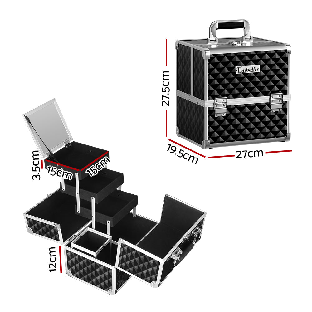 Makeup Case Beauty Organiser Bag Travel Large Cosmetic Storage Portable - Health & Beauty > Cosmetic Storage > Cosmetic & Toiletry Bags - Rivercity House & Home Co. (ABN 18 642 972 209) - Affordable Modern Furniture Australia