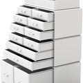 Makeup Cosmetic Organizer with 12 Drawers and 16 Compartments - White