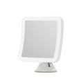 10X Magnification LED Makeup Mirror with Adjustable Rotation and Suction Cup - White