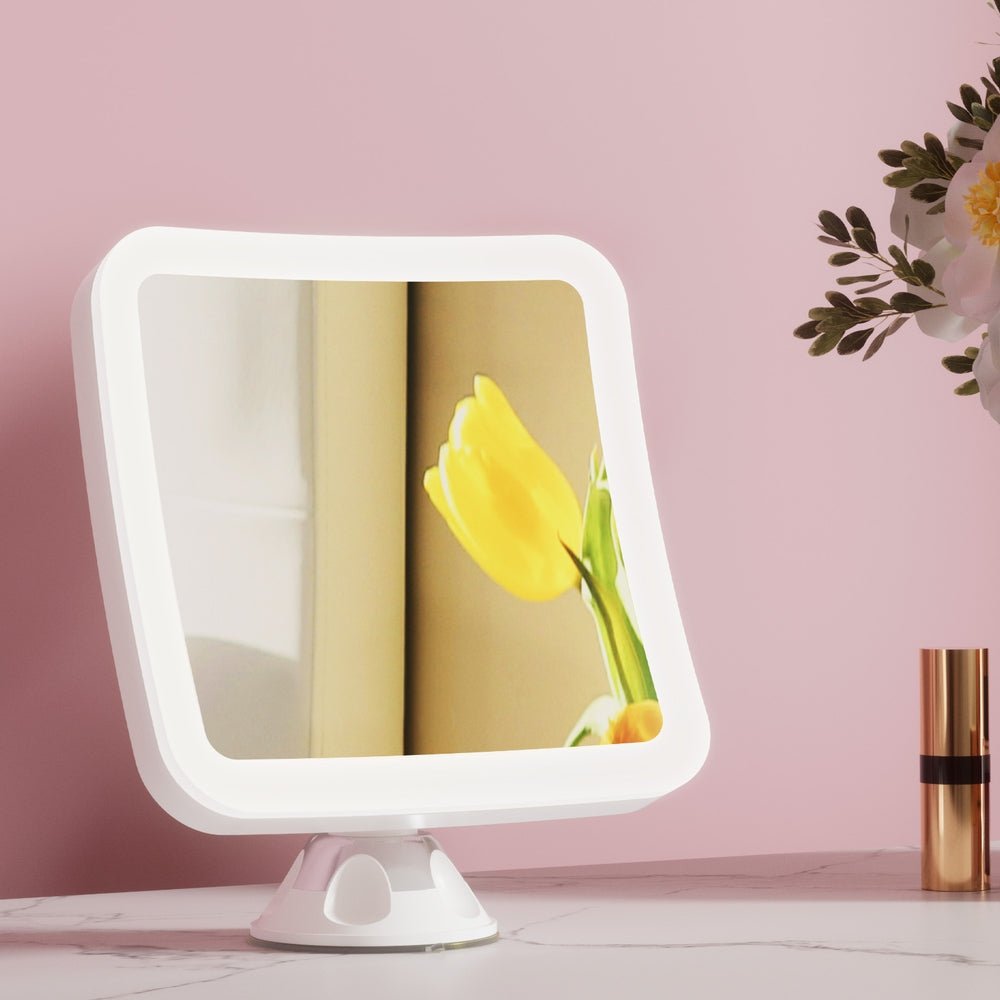 Makeup Mirror 10X Magnification LED Light Adjustable Rotation Cordless Suction Cup - Health & Beauty > Makeup > Makeup Mirrors - Rivercity House & Home Co. (ABN 18 642 972 209) - Affordable Modern Furniture Australia