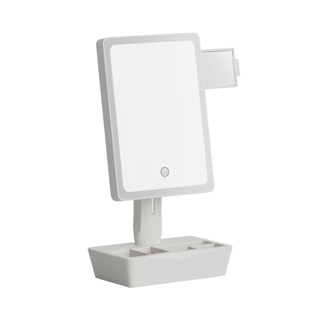 Makeup Mirror 10X Magnifying with LED light Storage Cosmetic Mirror - Health & Beauty > Makeup > Makeup Mirrors - Rivercity House & Home Co. (ABN 18 642 972 209) - Affordable Modern Furniture Australia