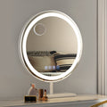 40x40cm Hollywood Vanity Makeup Mirror with LED Light & Bluetooth Speaker - Silver