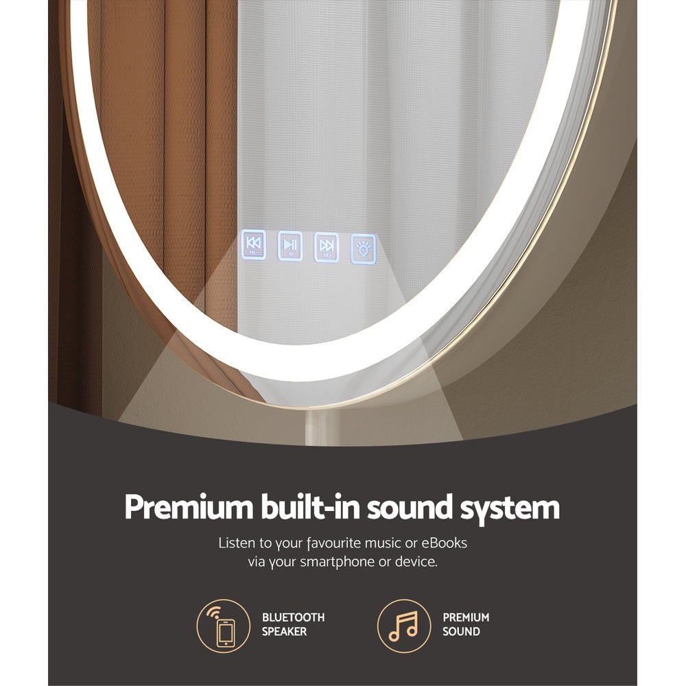 Makeup Mirror 40x40cm Hollywood Vanity with LED Light Tabletop Round - Home & Garden > Decor > Mirrors - Rivercity House & Home Co. (ABN 18 642 972 209) - Affordable Modern Furniture Australia