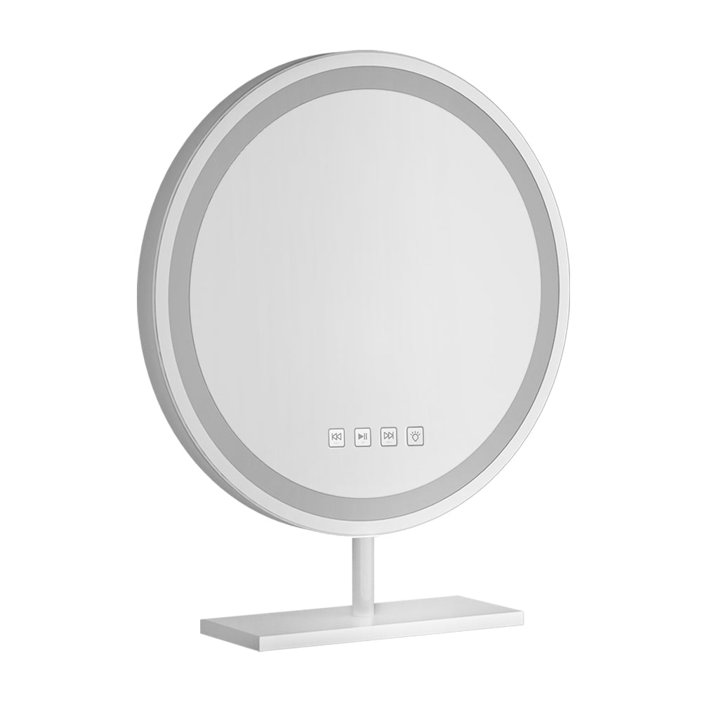 Makeup Mirror 40x40cm Hollywood Vanity with LED Light Tabletop Round - Home & Garden > Decor > Mirrors - Rivercity House & Home Co. (ABN 18 642 972 209) - Affordable Modern Furniture Australia