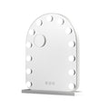 Makeup Mirror 40x50cm LED Bulb Light with 5x Magnification Suction Mirror - White