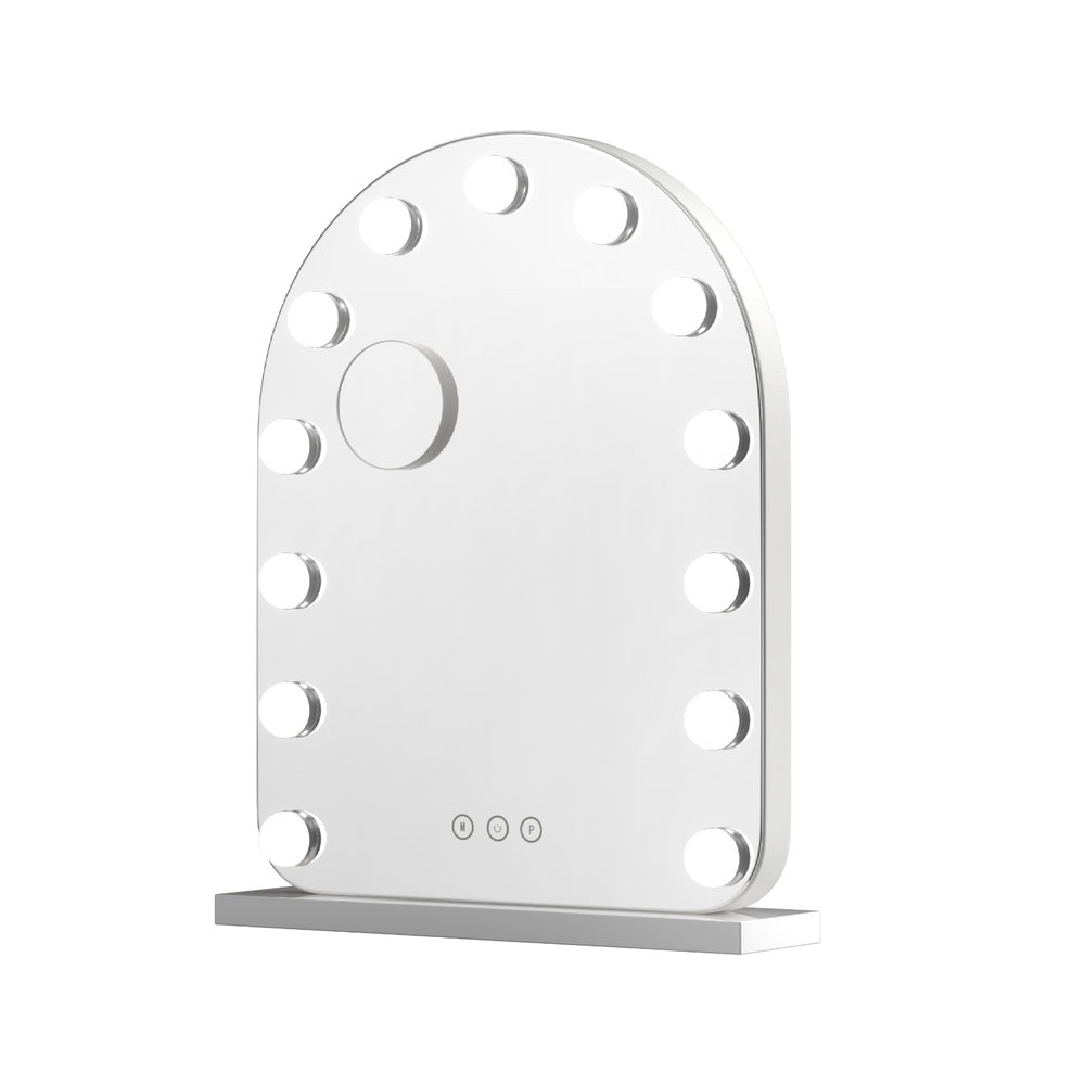 Makeup Mirror 40x50cm Dressing Vanity LED Bulb Light with 5x Magnification White Arch - Health & Beauty > Makeup > Makeup Mirrors - Rivercity House & Home Co. (ABN 18 642 972 209) - Affordable Modern Furniture Australia