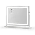 58x46cm 360° Rotatable LED Makeup Vanity Mirror with Adjustable Brightness and Light Strip - White