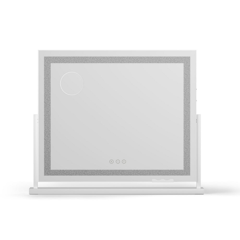 Makeup Mirror 60x50cm 360～ Rotatable Vanity Mirror with Lights Crystal LED - Health & Beauty > Makeup > Makeup Mirrors - Rivercity House & Home Co. (ABN 18 642 972 209) - Affordable Modern Furniture Australia