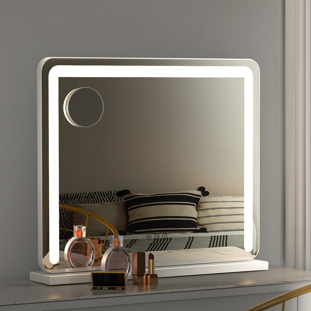 Makeup Mirror With Light Hollywood Vanity LED Mirrors White 50X60CM - Health & Beauty > Makeup Mirrors - Rivercity House & Home Co. (ABN 18 642 972 209) - Affordable Modern Furniture Australia